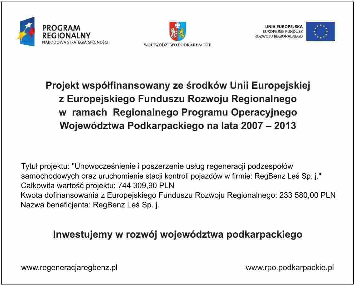 tablica informacyjna projektu EU